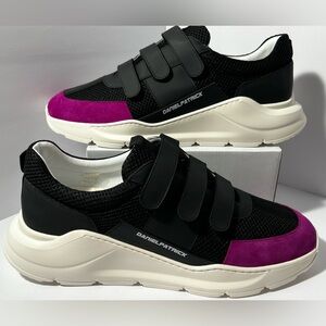 Daniel Patrick Panel Runner Sneakers shoes straps black purple men’s EU 45 US 12